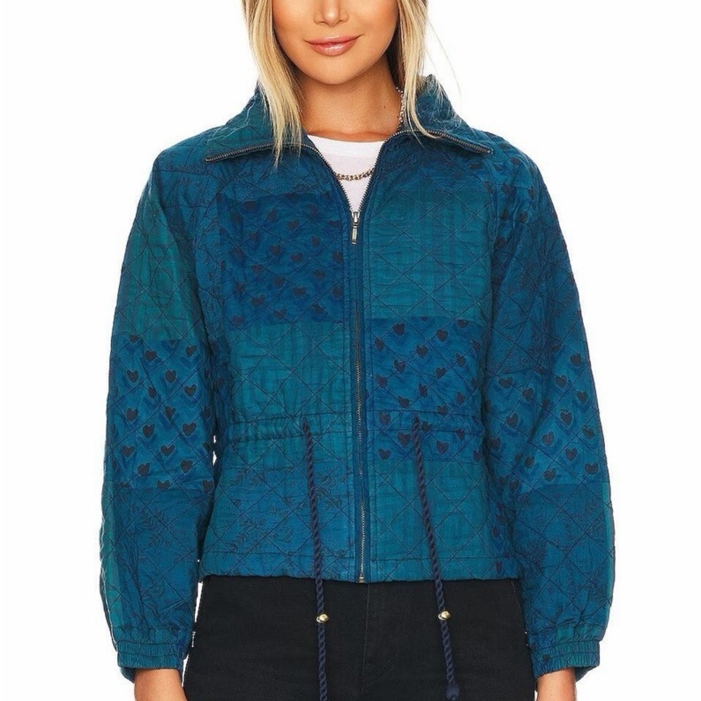 NWT Cleobella Quilted Patchwork Jacket in Indigo … - image 2